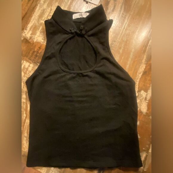 NWT Adika Black High-Neck cutout Tank Top Size Medium NEW - Picture 5 of 6